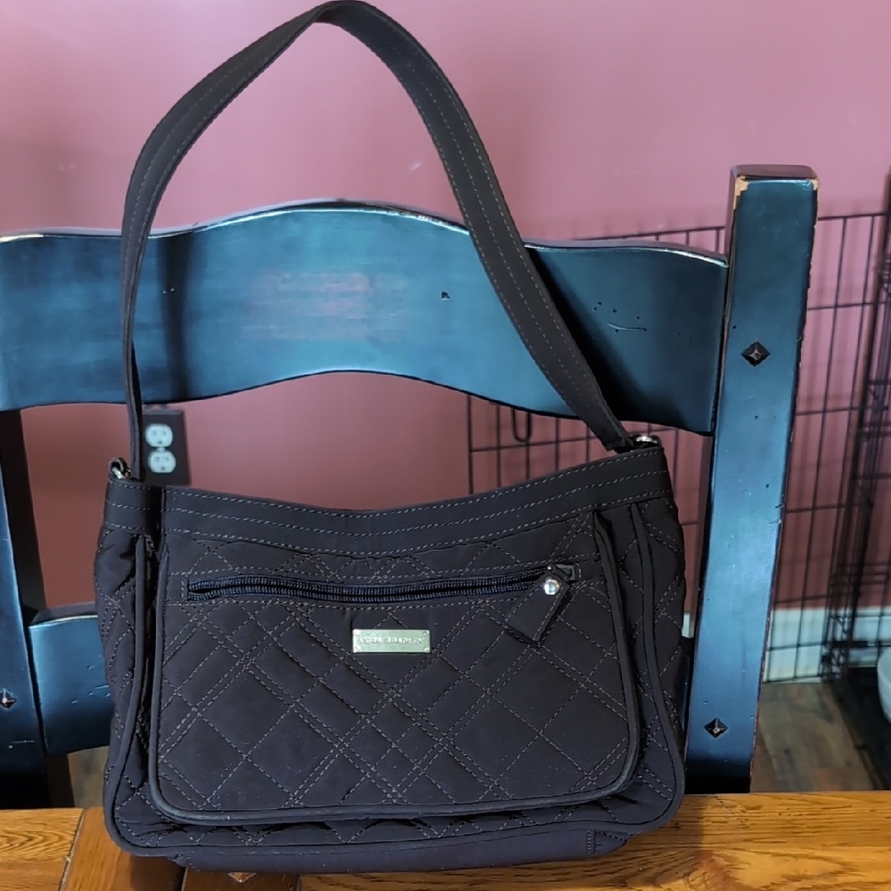 Vera Bradley Brown Quilted Shoulder Bag